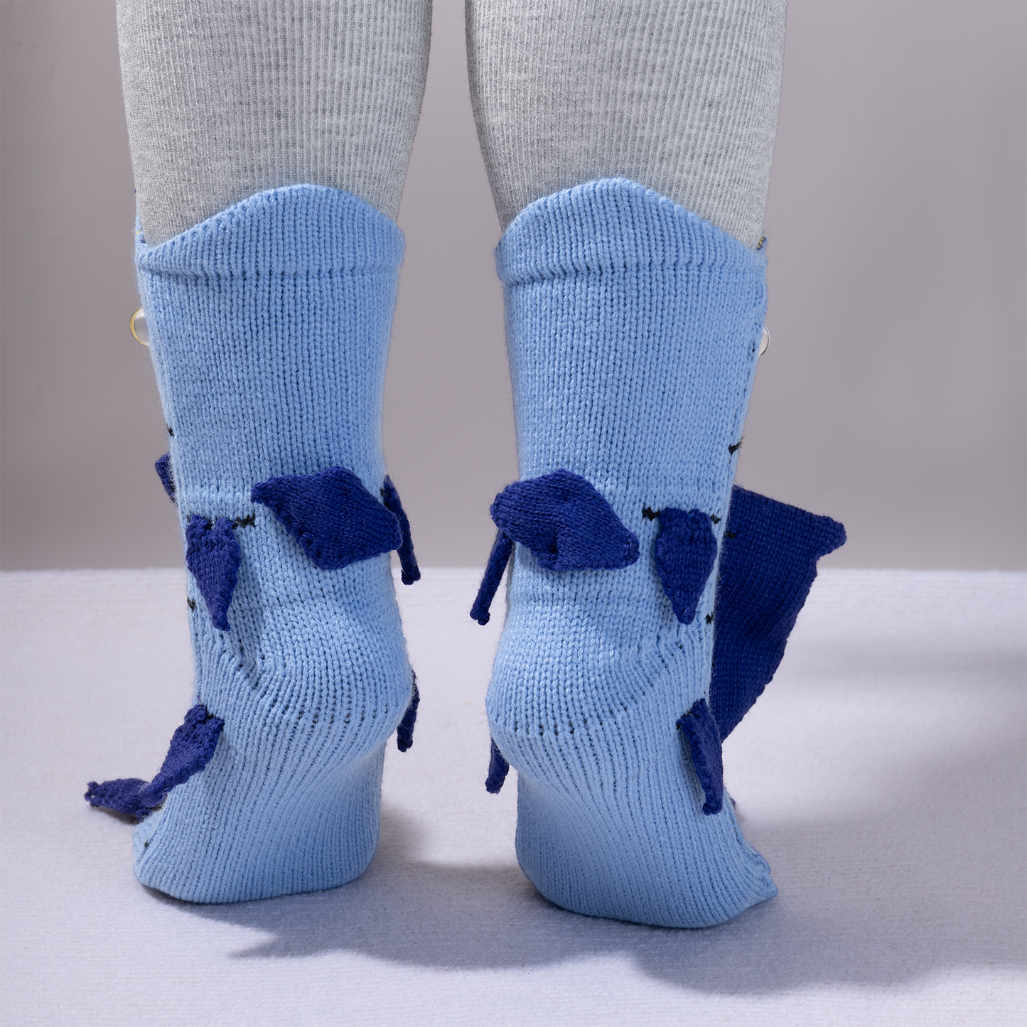 BOFFWAM Sailfish Knit Socks-Quirky creative design & Comfy Soft knitted material, Carpet socks for Family Party One Size Fits Most Menswear Original