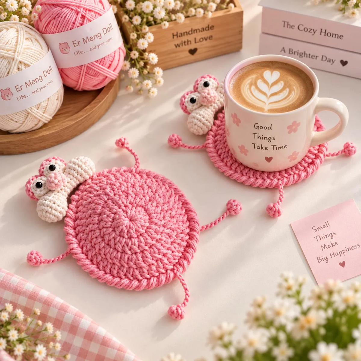 Squashed Animal Crochet Coasters — Add a Hilarious "Splat" to Your Desk