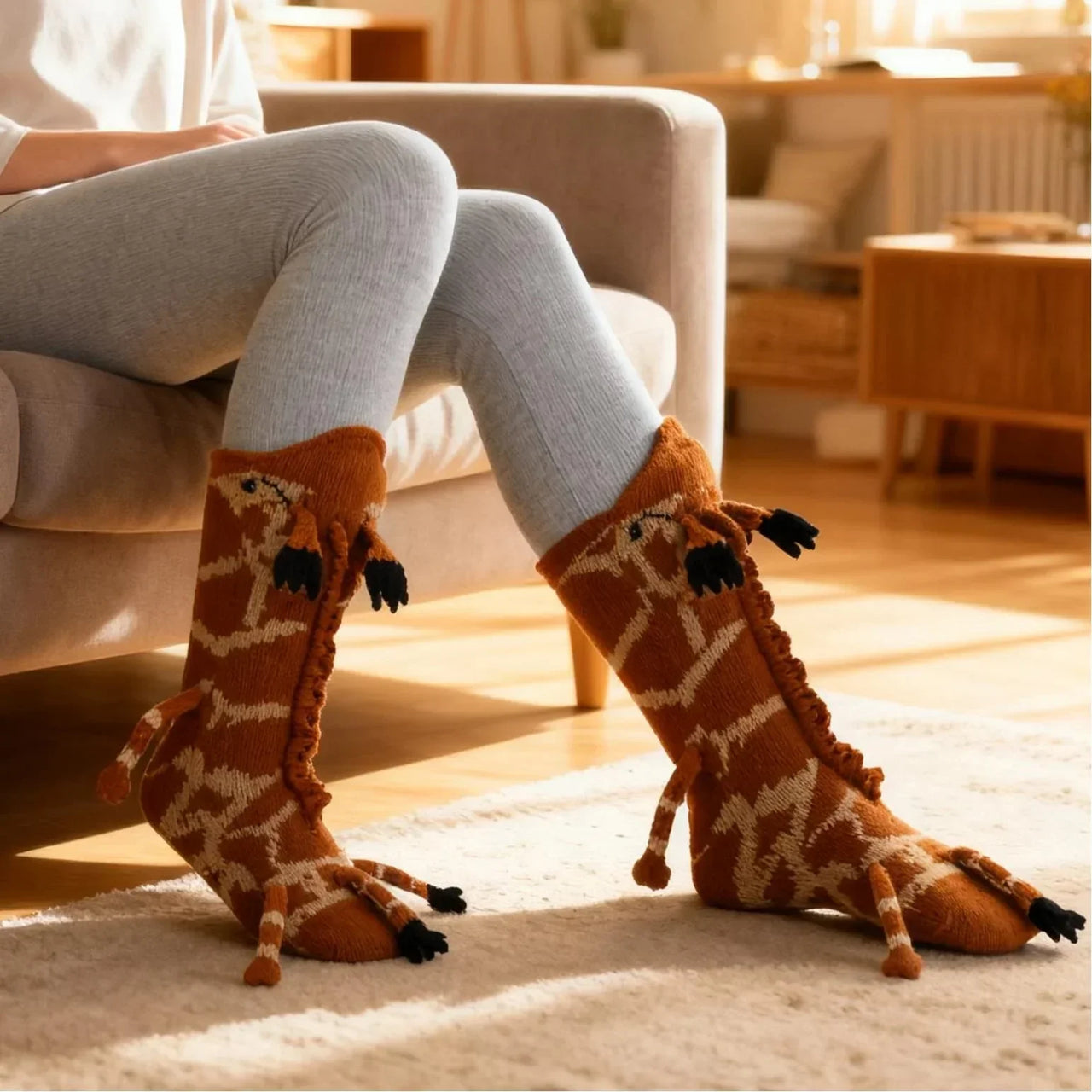 Giraffe Knit Socks
