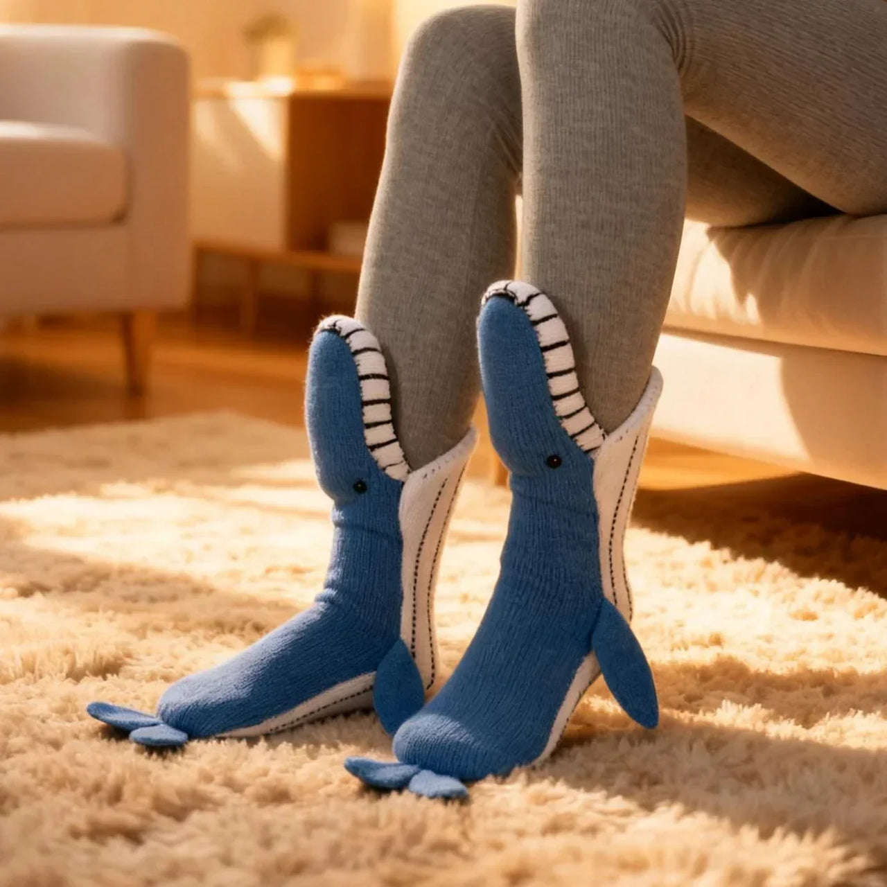 Whale Knit Socks