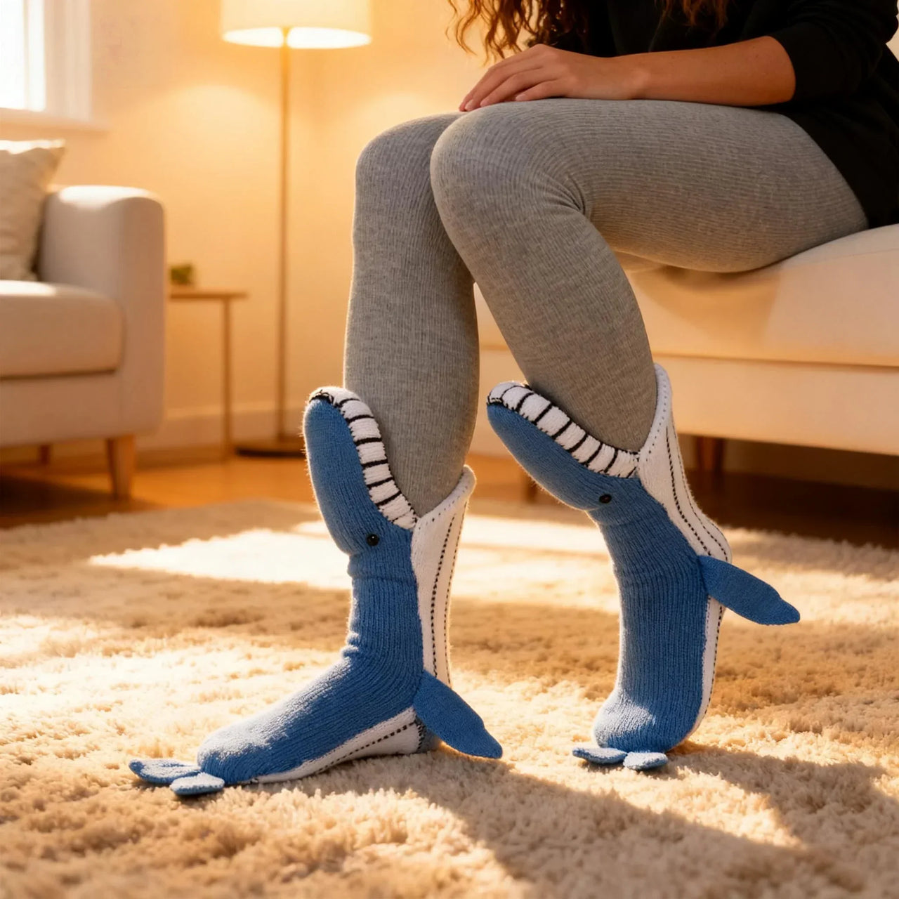 Whale Knit Socks