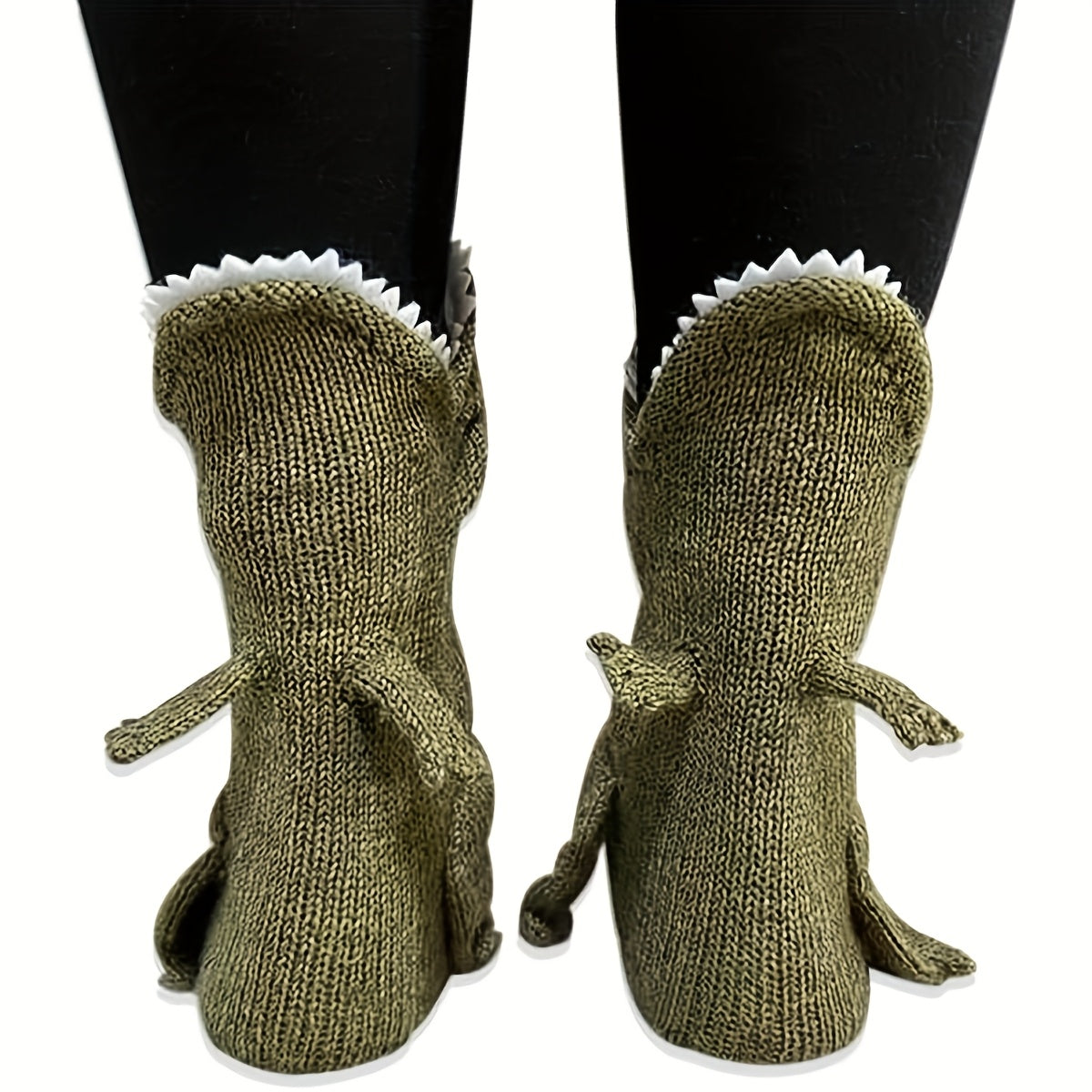 3D T-Rex Dinosaur Knit Socks – Fun Novelty Gift