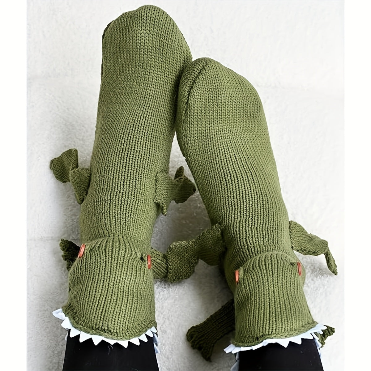 3D T-Rex Dinosaur Knit Socks – Fun Novelty Gift