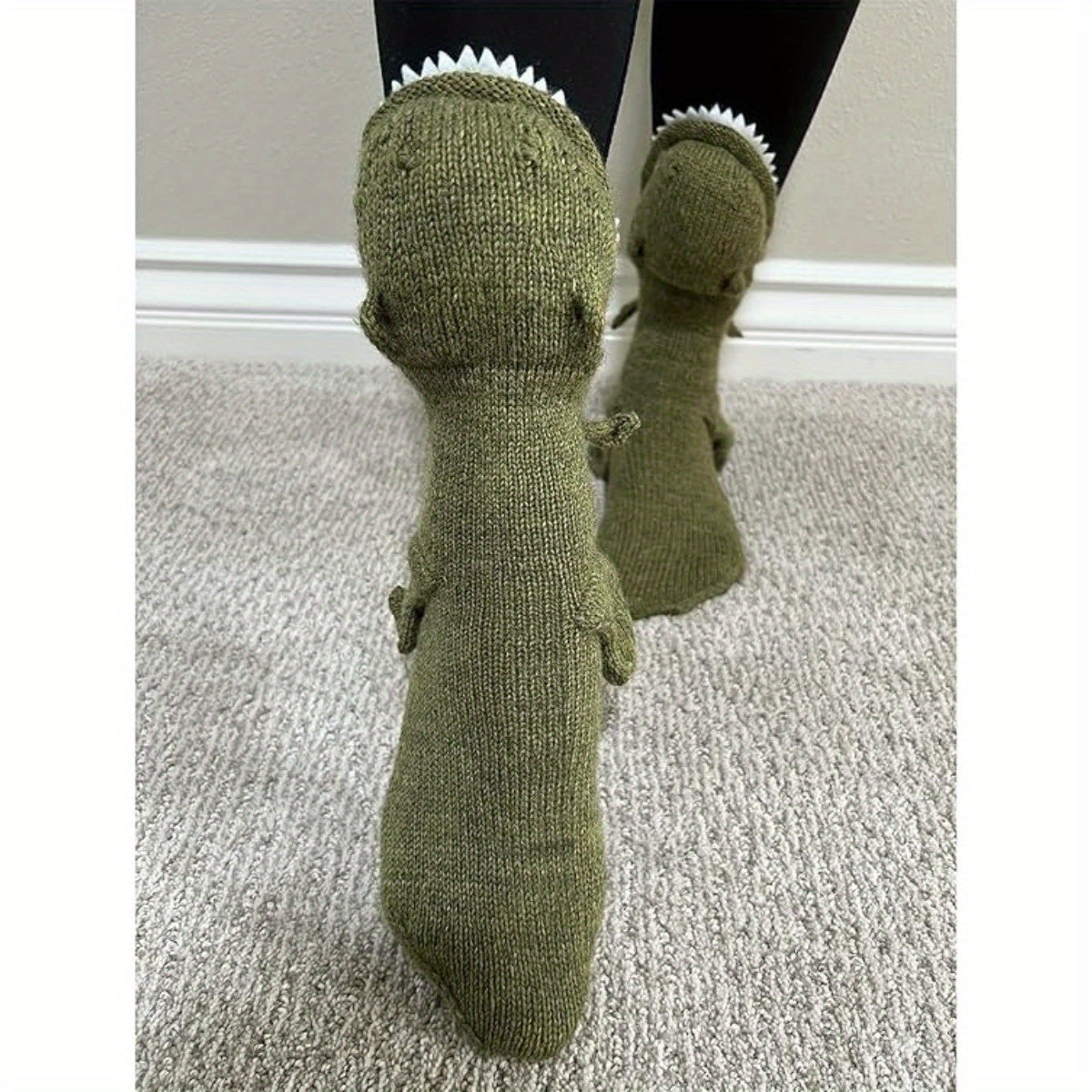 3D T-Rex Dinosaur Knit Socks – Fun Novelty Gift
