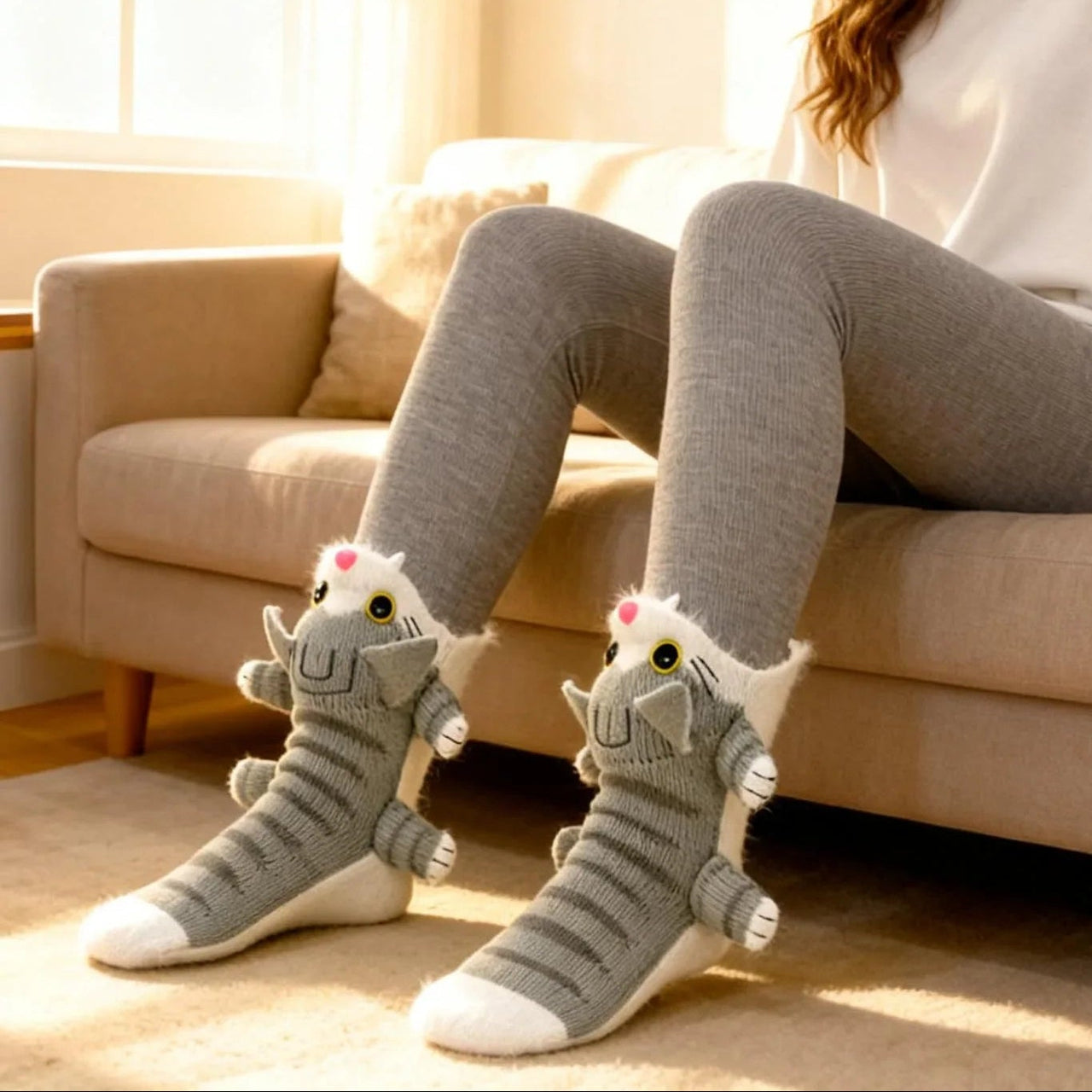 Cat Knit Socks