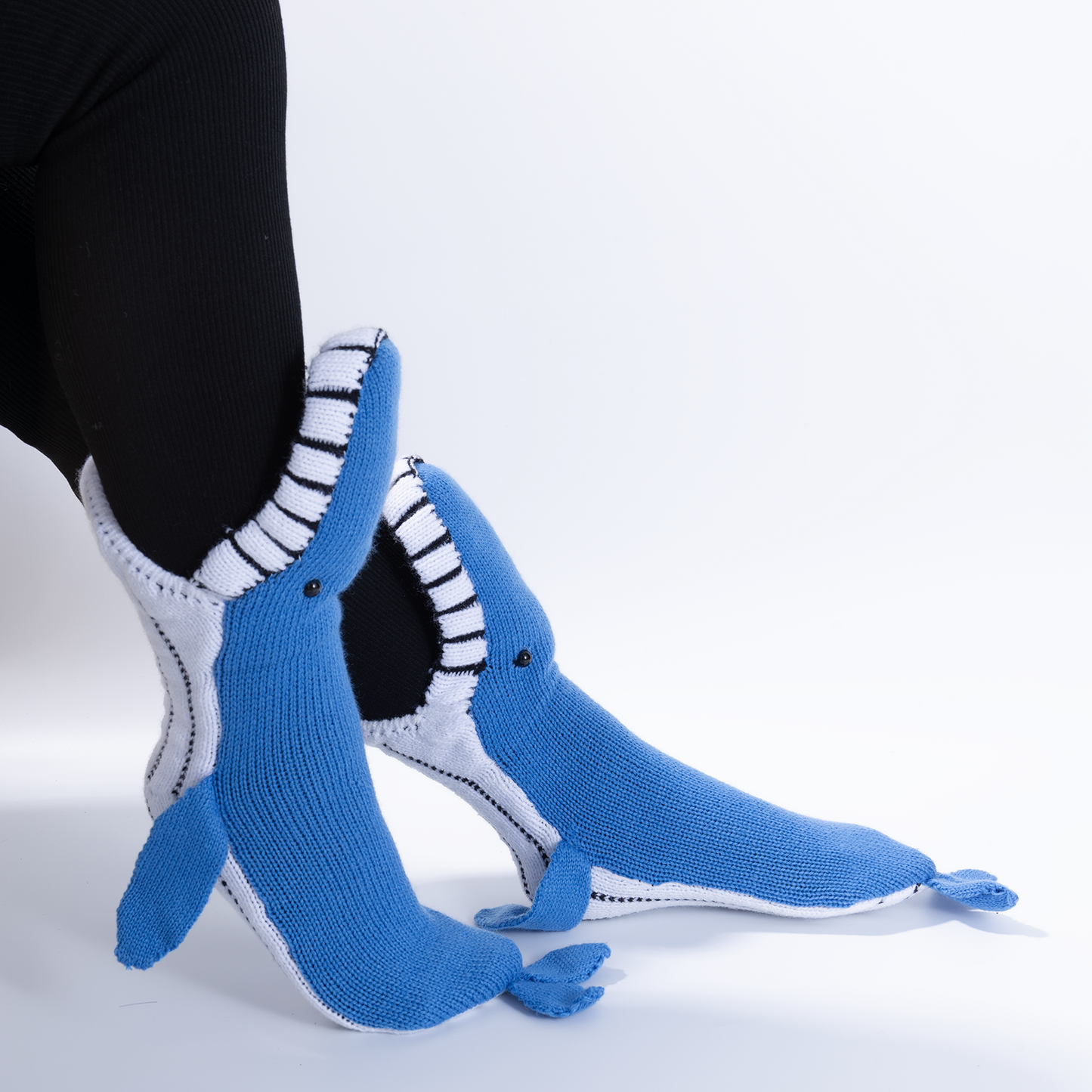 BOFFWAM Whale Knit Socks-Quirky creative design & Comfy Soft knitted material, Carpet socks for Family Party Funny Menswear Original