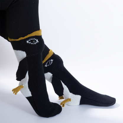 BOFFWAM Penguin Knit -Quirky creative design & Comfy Soft knitted material, Carpet  for Family Party Quirky sock Menswear Original